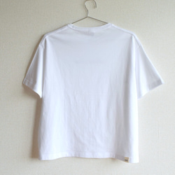 ロゴ刺繍 ビッグシルエットTシャツ《ホワイト》メンズ レディース 親子 キッズ 12枚目の画像