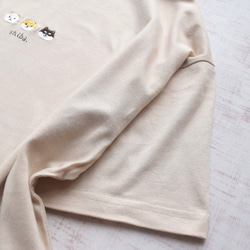 ビッグシルエット 柴犬刺繍Tシャツ 《サンドベージュ》メンズ レディース トップス 大人 シバイヌ 7枚目の画像