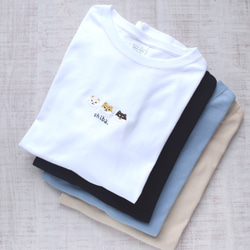 ビッグシルエット 柴犬刺繍Tシャツ 《サンドベージュ》メンズ レディース トップス 大人 シバイヌ 10枚目の画像