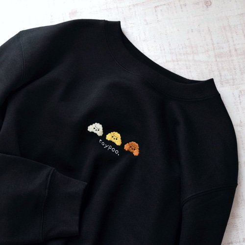 美品✨️COACHスウェットシグネチャー犬刺繍ブラックLsize