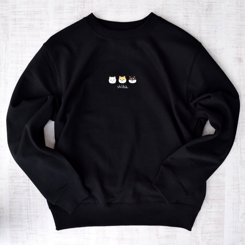 犬が選べる！刺繍スウェット 《ブラック》メンズ レディース