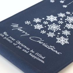 クリスマス間に合います！雪の結晶クリスマスツリー 刺繍タペストリー《ミニ》スノーツリー 雪の結晶 コンパクト Xmas 7枚目の画像