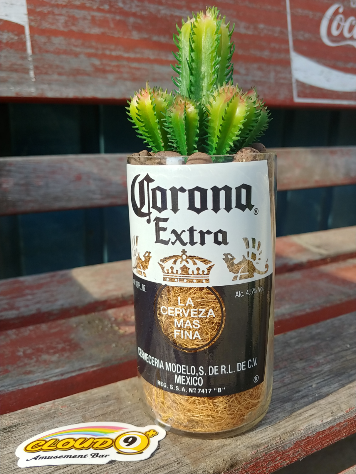 CORONA EXTRA BEER コロナビール ステンドグラス ☆Corona Extra Beer 超特大・ステンドグラス コロナビール