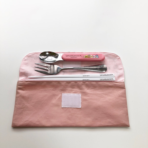 リバティ フローティングフローラ ピンク カトラリーケース お箸袋 スプーン フォーク 4枚目の画像
