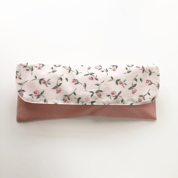 リバティ フローティングフローラ ピンク カトラリーケース お箸袋 スプーン フォーク 5枚目の画像