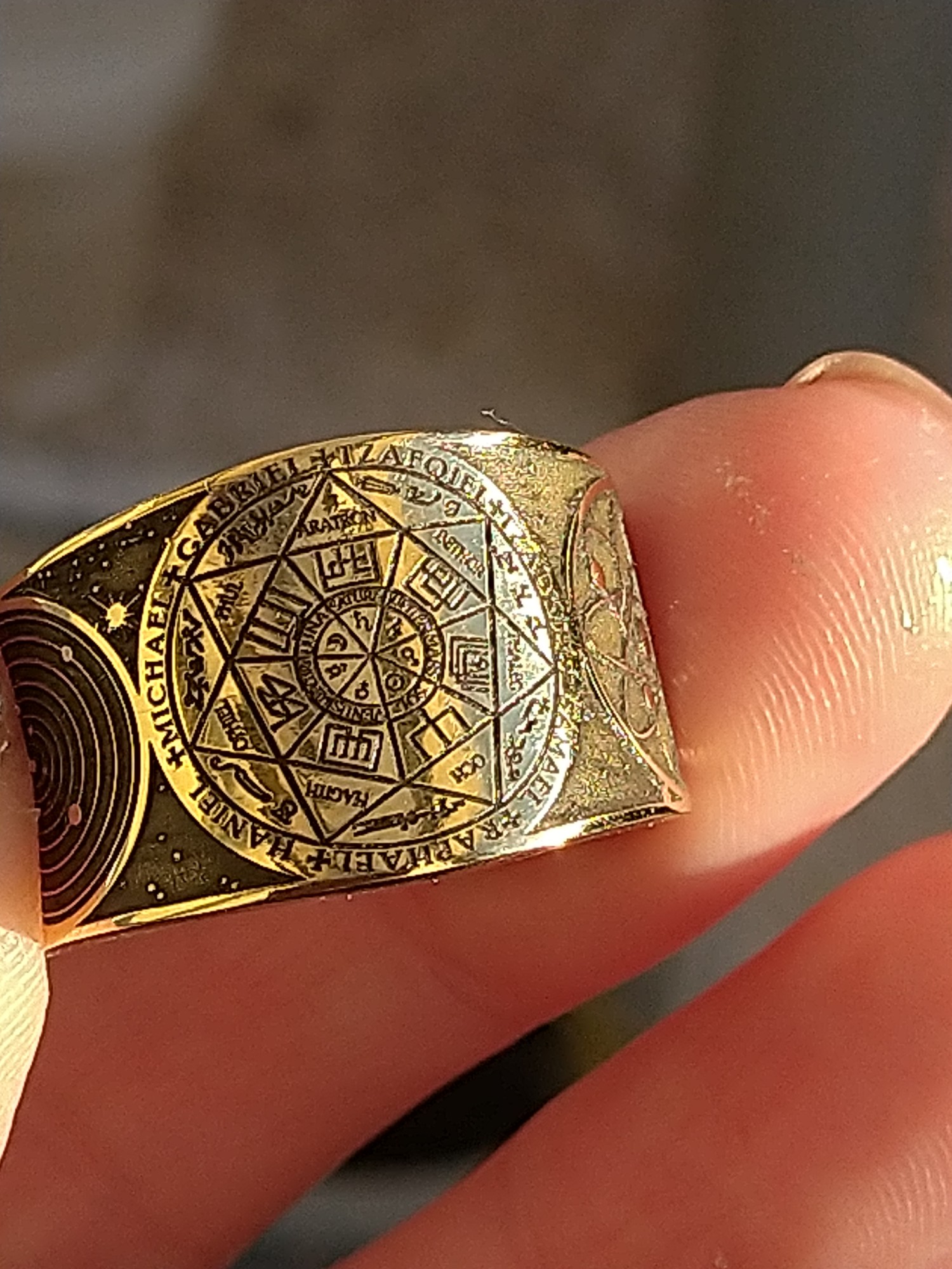 再再再販7大天使の秘密が封印されたソロモン王の護符のリング 指輪