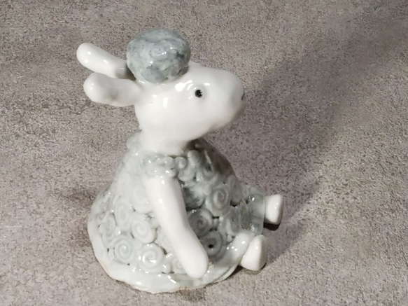 アニマルドール（ウサギ）陶人形 7枚目の画像