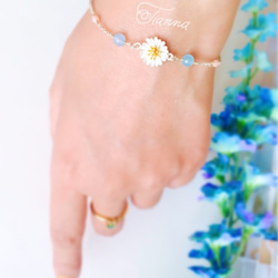 silver　Daisy　bracelet 3枚目の画像