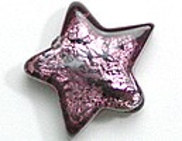 ベネチアンビーズ・星・紫　16mm・7 1枚目の画像
