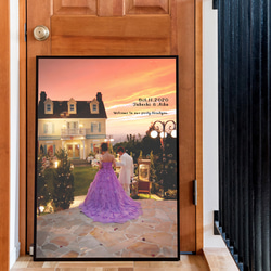 ウェルカムボード　フォトフレーム　写真パネル　A1サイズ　ウェディング　ブライダル　結婚式　額　写真立て 1枚目の画像