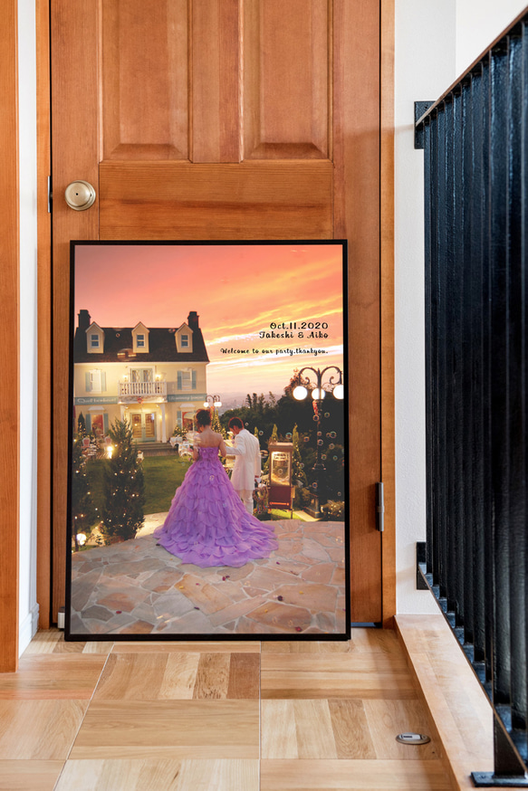 ウェルカムボード　フォトフレーム　写真パネル　A1サイズ　ウェディング　ブライダル　結婚式　額　写真立て 1枚目の画像