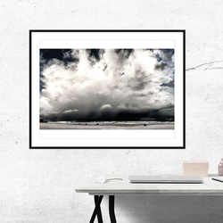 ダイナミックな雲　パノラマ　ワイドアングル　モダンデザイン　壁絵アート　A3　厚紙プリントカードポスター額無し　クラウド 7枚目の画像