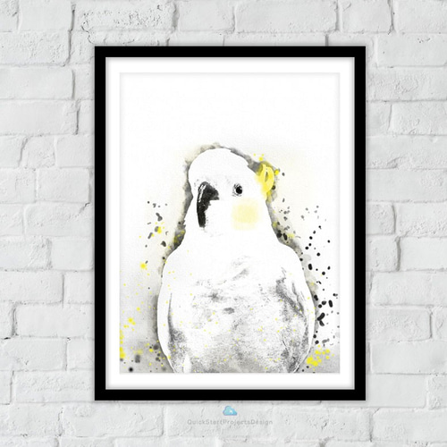インコ　ヨウム　アクリル画　オリジナル制作　壁飾り 239000661000_1.jpg