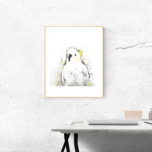 インコ　ヨウム　アクリル画　オリジナル制作　壁飾り インコ　ヨウム　アクリル画　オリジナル制作　壁飾り