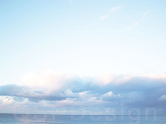 バーレーヘッズ 雲と海 ポスター ビーチ モダン 部屋 インテリア おしゃれ イケア 額絵 オーストラリア　A3サイ 　 1枚目の画像