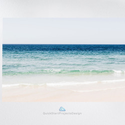 ビーチ 海と水平線 ポスター ミニマリストモダン 部屋 インテリア シンプル おしゃれ A3サイズ 4枚目の画像