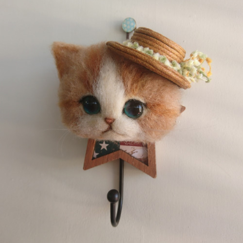 羊毛フェルト 猫 茶白猫雑貨 ぬいぐるみ マスコット 楽天市場