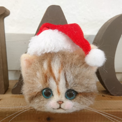 聖誕老人Nyanko胸針＆袋魅力羊毛感覺貓脖子聖誕雜項商品 第8張的照片