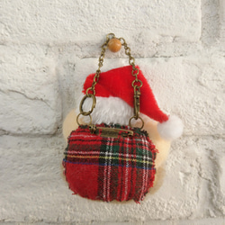 聖誕老人Nyanko胸針＆袋魅力羊毛感覺貓脖子聖誕雜項商品 第10張的照片