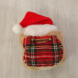 聖誕老人Nyanko胸針羊毛感覺棕色褶皺貓聖誕雜貨 第8張的照片