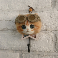 石榴石Nyanko鉤羊毛毛氈棕色Shiloh Catch鑰匙圈雜項商品 第2張的照片