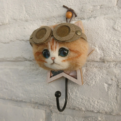 石榴石Nyanko鉤羊毛毛氈棕色Shiloh Catch鑰匙圈雜項商品 第3張的照片