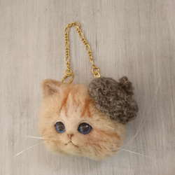 橡子帽子Nyanko的包包魅力羊毛氈茶老虎貓 第5張的照片