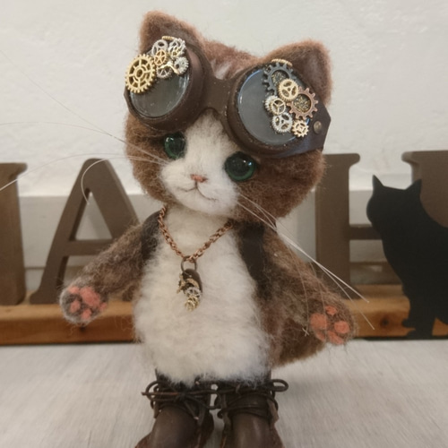 国内人気ハンドメイド作家様 白い子猫のぬいぐるみ （羊毛