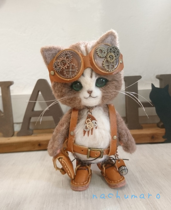 フェルト アニマル キャット 置物 飾り ねこ 猫 ネコ 動物