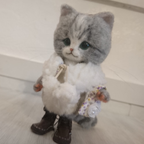 全身可動ぬいぐるみ 白猫 ☆白猫☆ ぬいぐるみ・ | ぬいぐるみ専門店 くろにゃん
