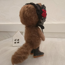 Goth Loli Nyanko毛絨羊毛毛氈Hachiware貓雕像全身可移動娃娃 第9張的照片