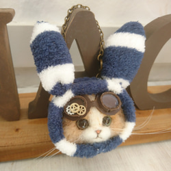 Usami mi Gogur Nyan這款包包魅力羊毛氈貓（深棕色） 第4張的照片