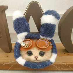 Usami miguru Nyan這款包包魅力羊毛氈貓（棕色） 第1張的照片