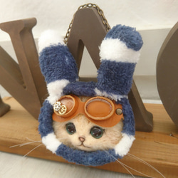 Usami miguru Nyan這款包包魅力羊毛氈貓（棕色） 第3張的照片