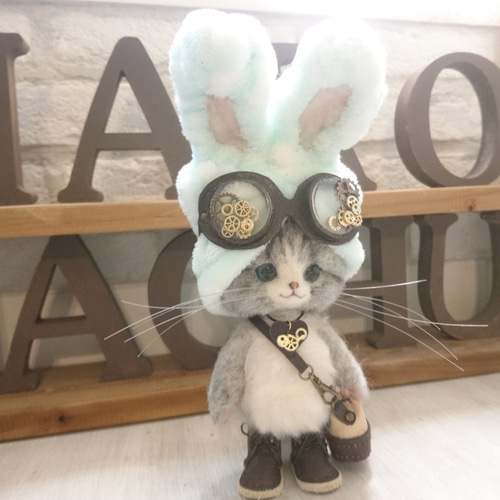 mihoにゃん7さま ご予約商品 Sサイズ 羊毛フェルト猫ぬいぐるみ
