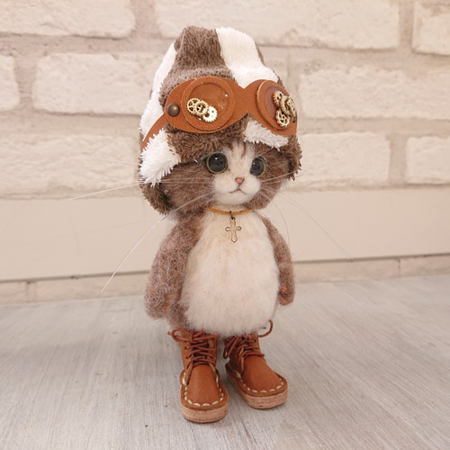 羊毛フェルト☆スチームパンク風 猫さん 0_4dc5c1fdb9522d00e35d3da8fd2e