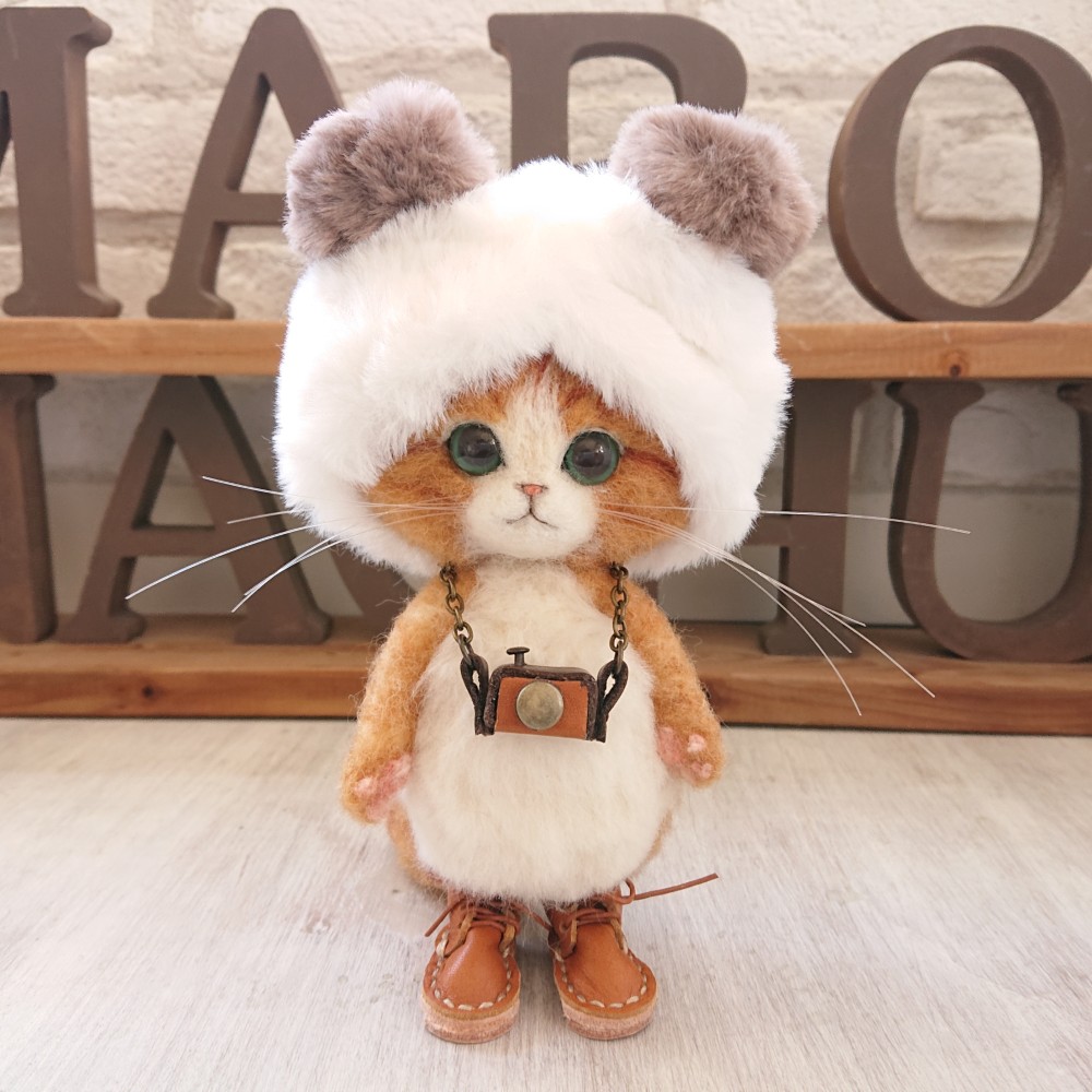 希少　Merry Thought 猫耳ハット付きベアーぬいぐるみ ivyroom_g5825702