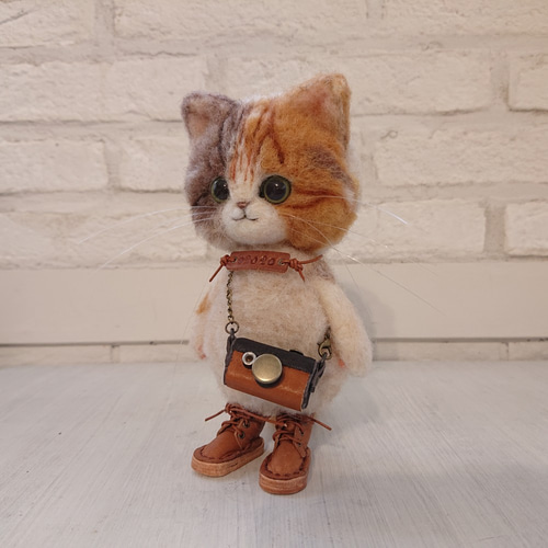 ミッキーさまご予約商品 三毛猫 羊毛フェルト ねこ 羊毛フェルト
