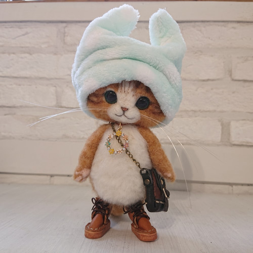 羊毛フェルト 猫 茶白猫雑貨 ぬいぐるみ マスコット 羊毛フェルト 猫 茶白猫雑貨 ぬいぐるみ マスコット - メルカリ