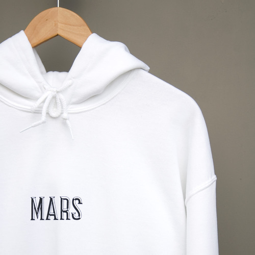 裏起毛 メンズサイズ パーカー【 Mサイズ 】／ホワイト／《 MARS