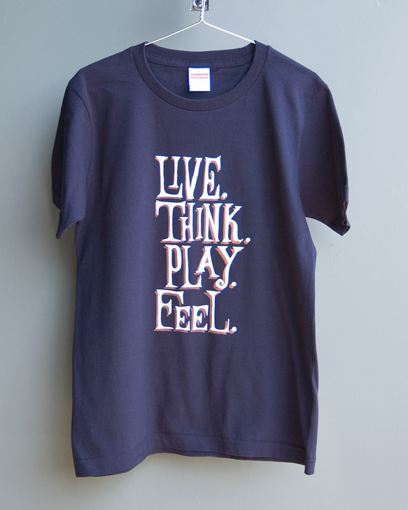フロント ロゴ 文字 プリント T ネイビー 紺 メンズL Tシャツ HEMWEAR