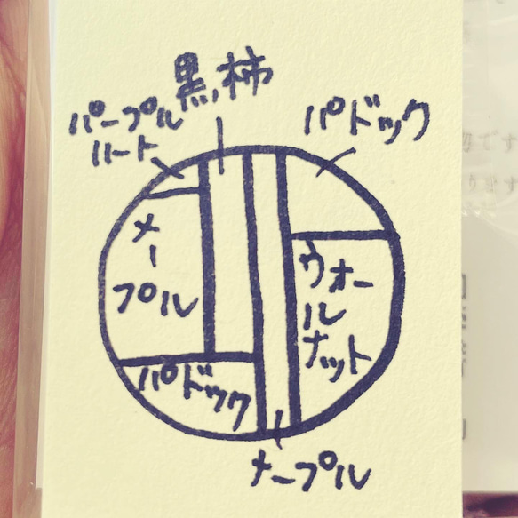 【木のカフス】天然色、世界銘木寄木、無着色、一点物、TeRukka ZUKOUSHITU 秋 6枚目の画像