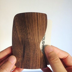 フック有り 抜け落ちにくく 引き出し易い 木製 名刺ケース カードケース パスケース  【ZUKOUSHITU】 7枚目の画像