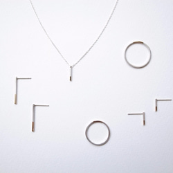 K18YG×silver950/ratio thin ring 第10張的照片