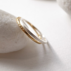 【set ring】silver950/thin & K18YG/stardust 第2張的照片
