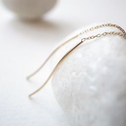 K18YG/yarn pierced earrings 第2張的照片