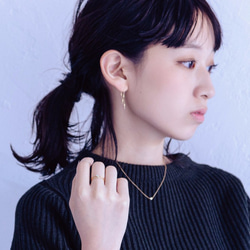 K18YG/yarn pierced earrings 第7張的照片