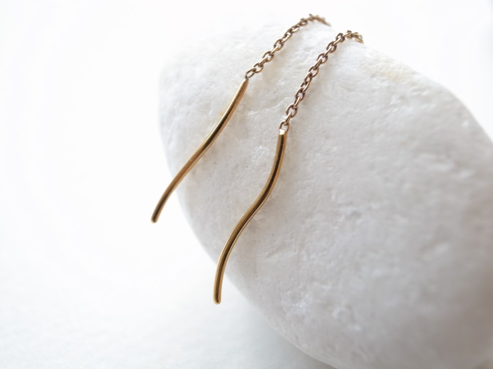 K18YGゴールド アメリカンピアス/yarn-s