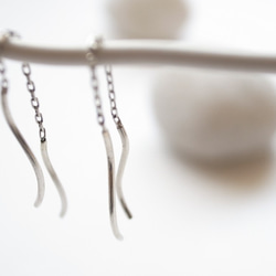 Pt900/yarn pierced earrings short 第4張的照片