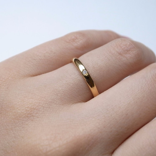 K18美品軽量透かし甲丸ゴールドリング　11号　254K2507 K18美品軽量透かし甲丸ゴールドリング 11号 254K2507